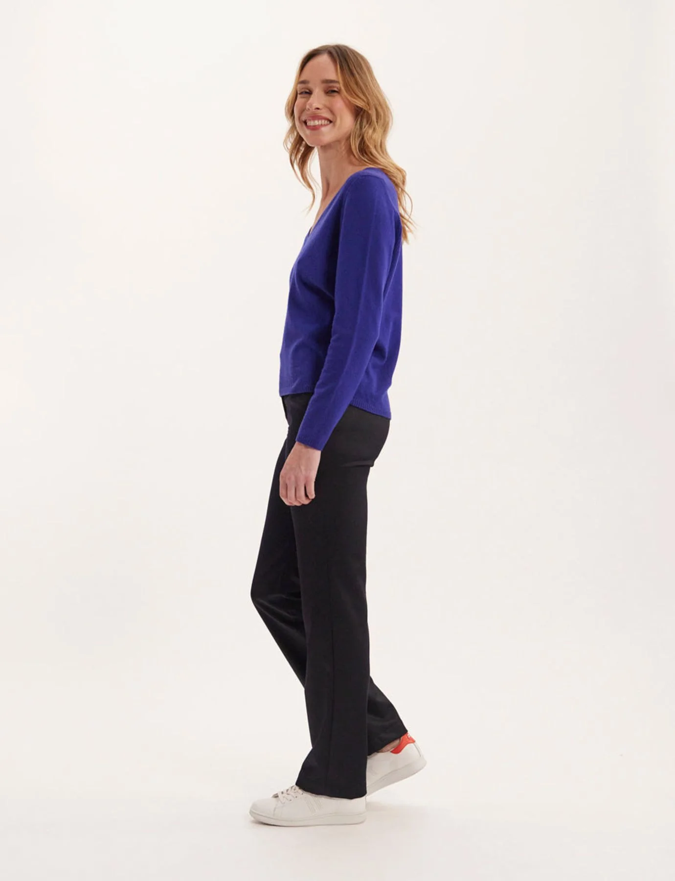 Pull Morgane laine et cachemire bleu - Image 3