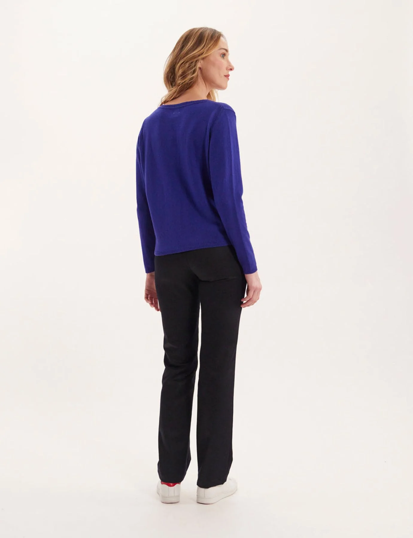 Pull Morgane laine et cachemire bleu - Image 4