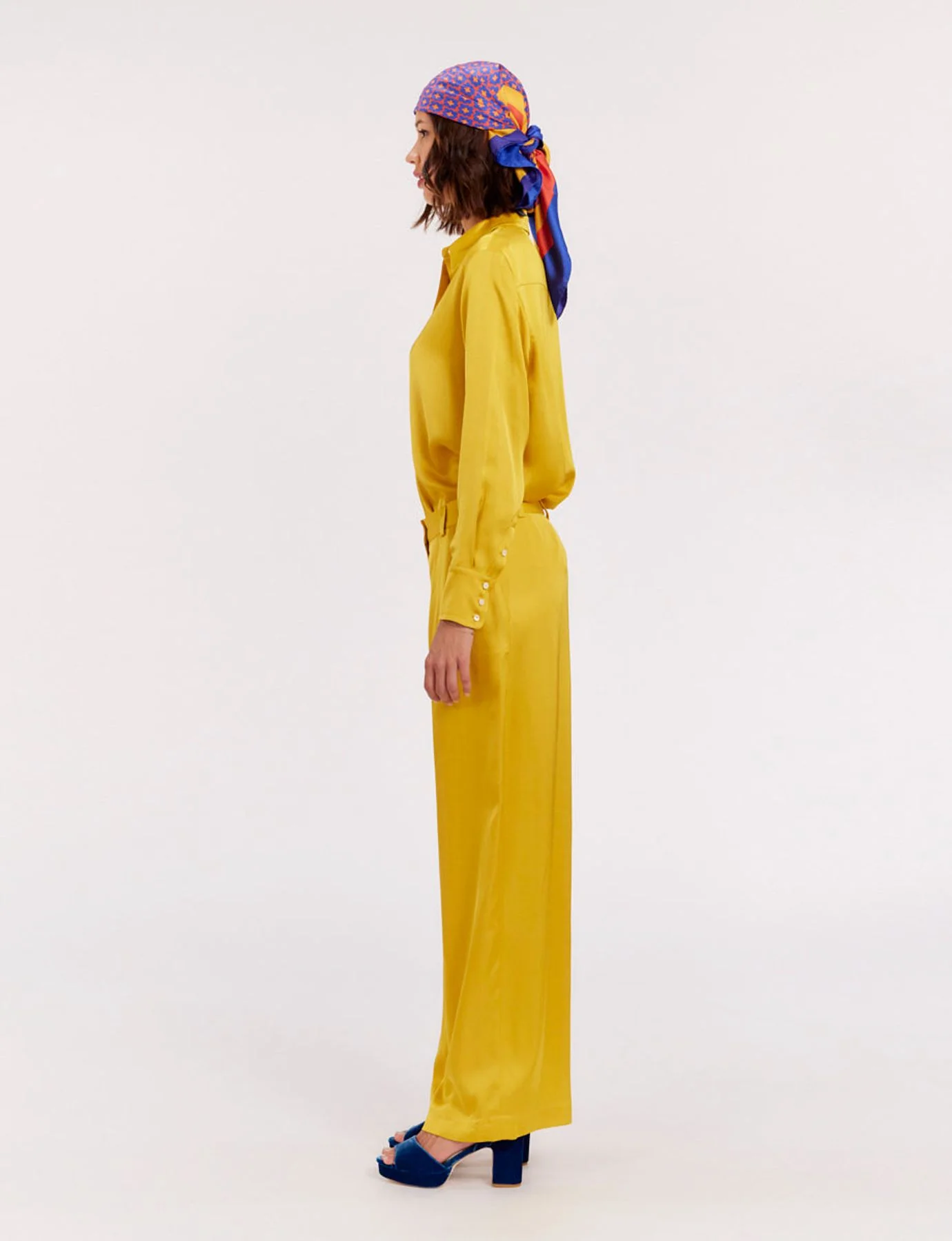 Pantalon Luciano fluide jaune bouton d'or - Image 3