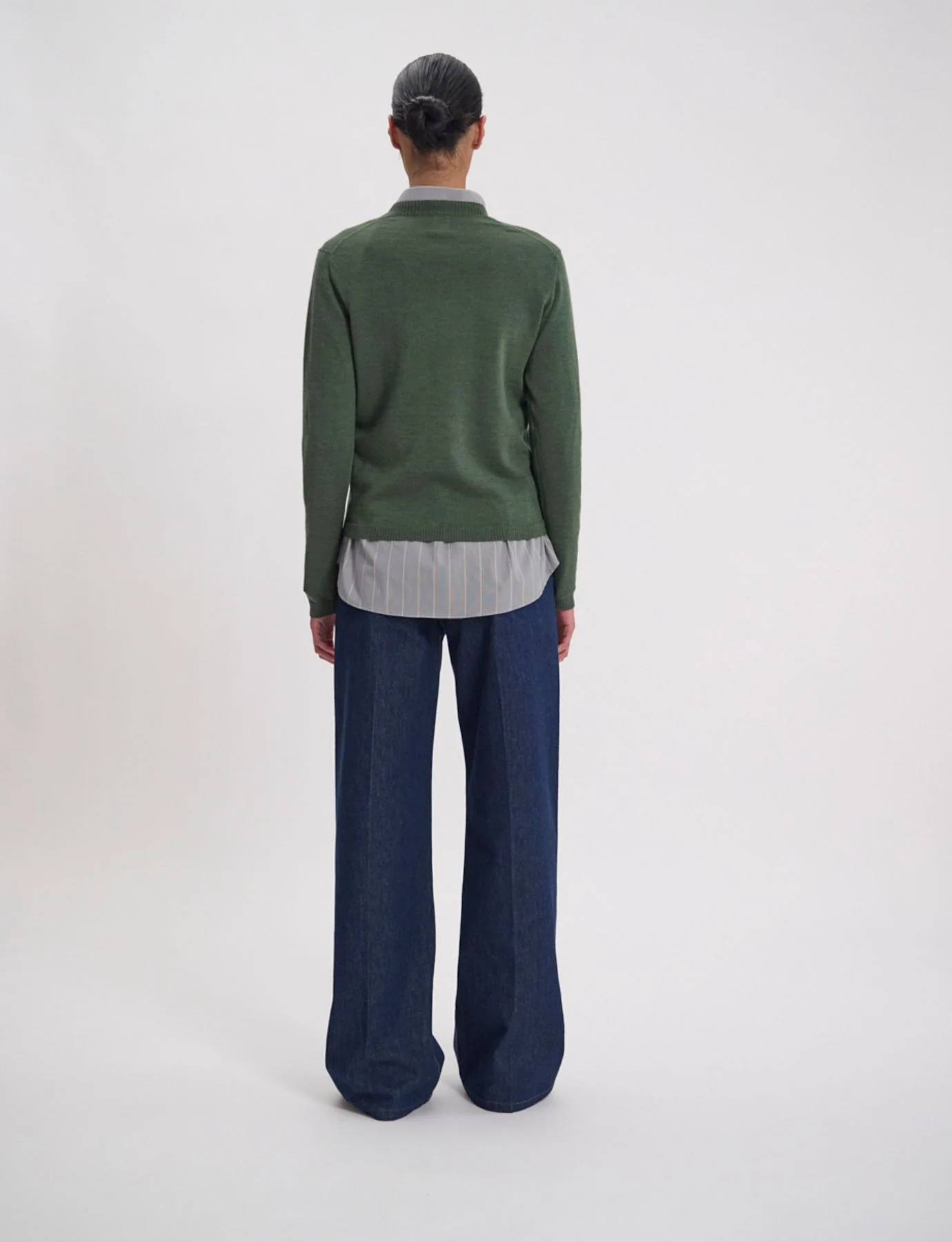 Pull maille fine Morgana, kaki - Image 4