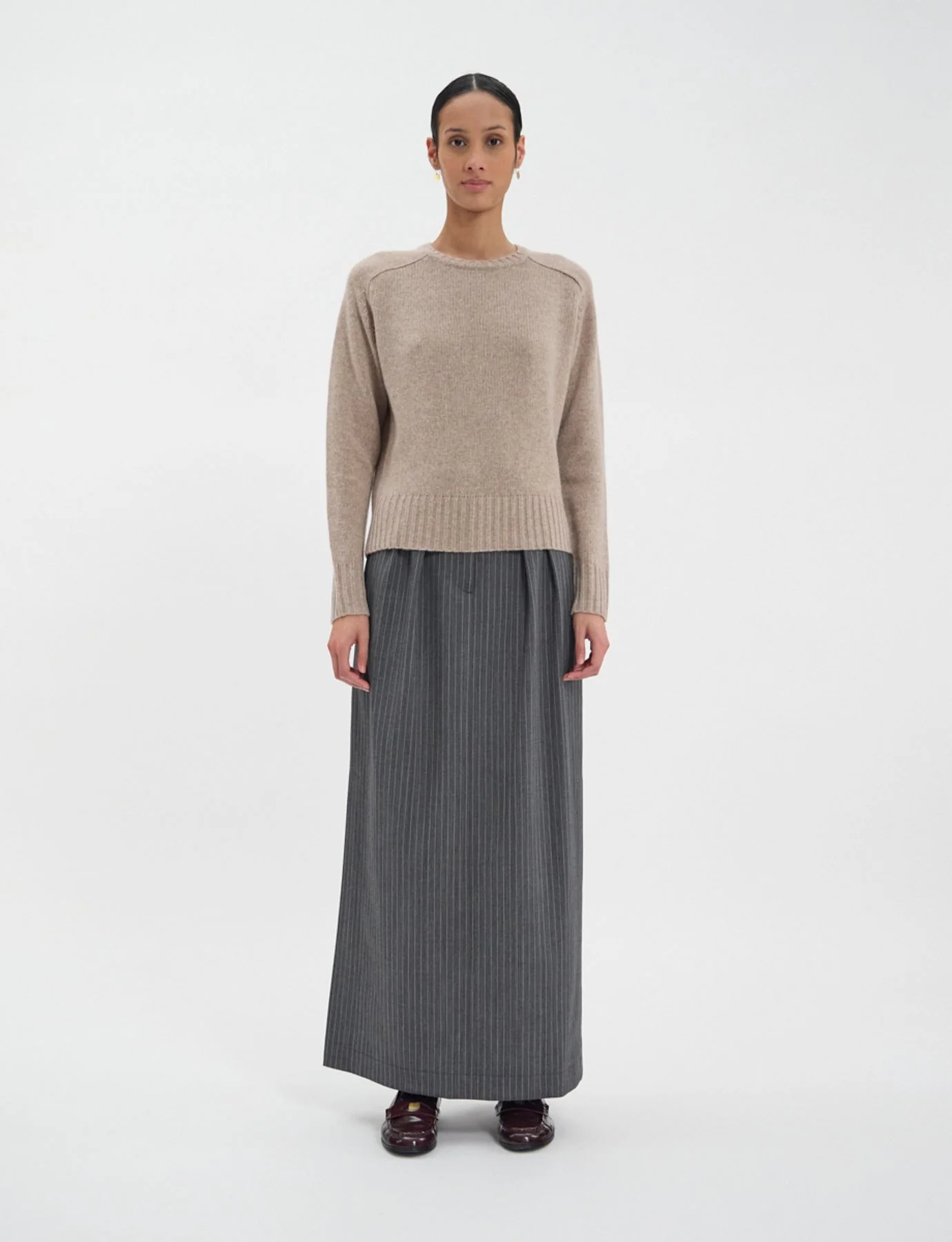 Pull Arthur en laine et cachemire beige - Image 2