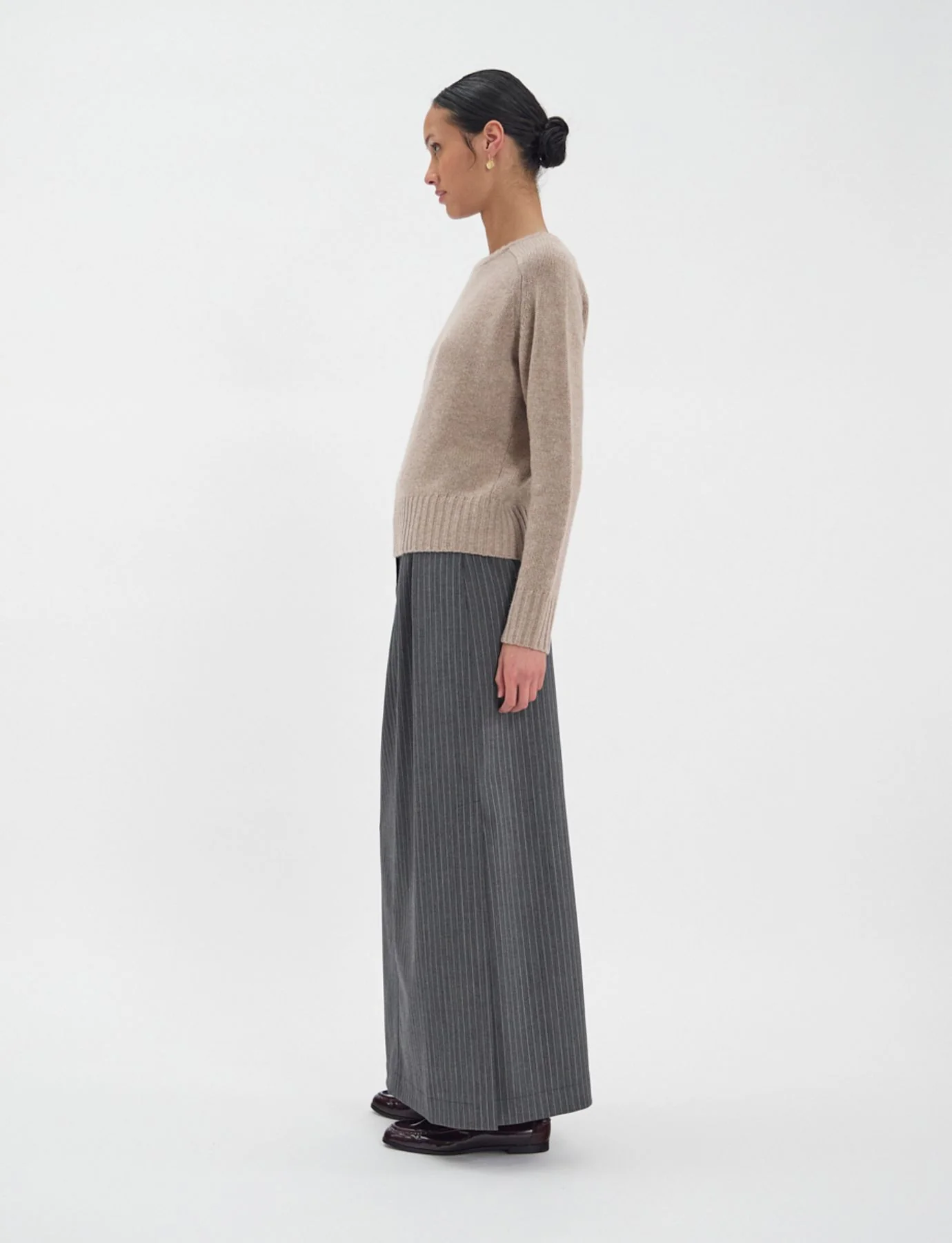 Pull Arthur en laine et cachemire beige - Image 3