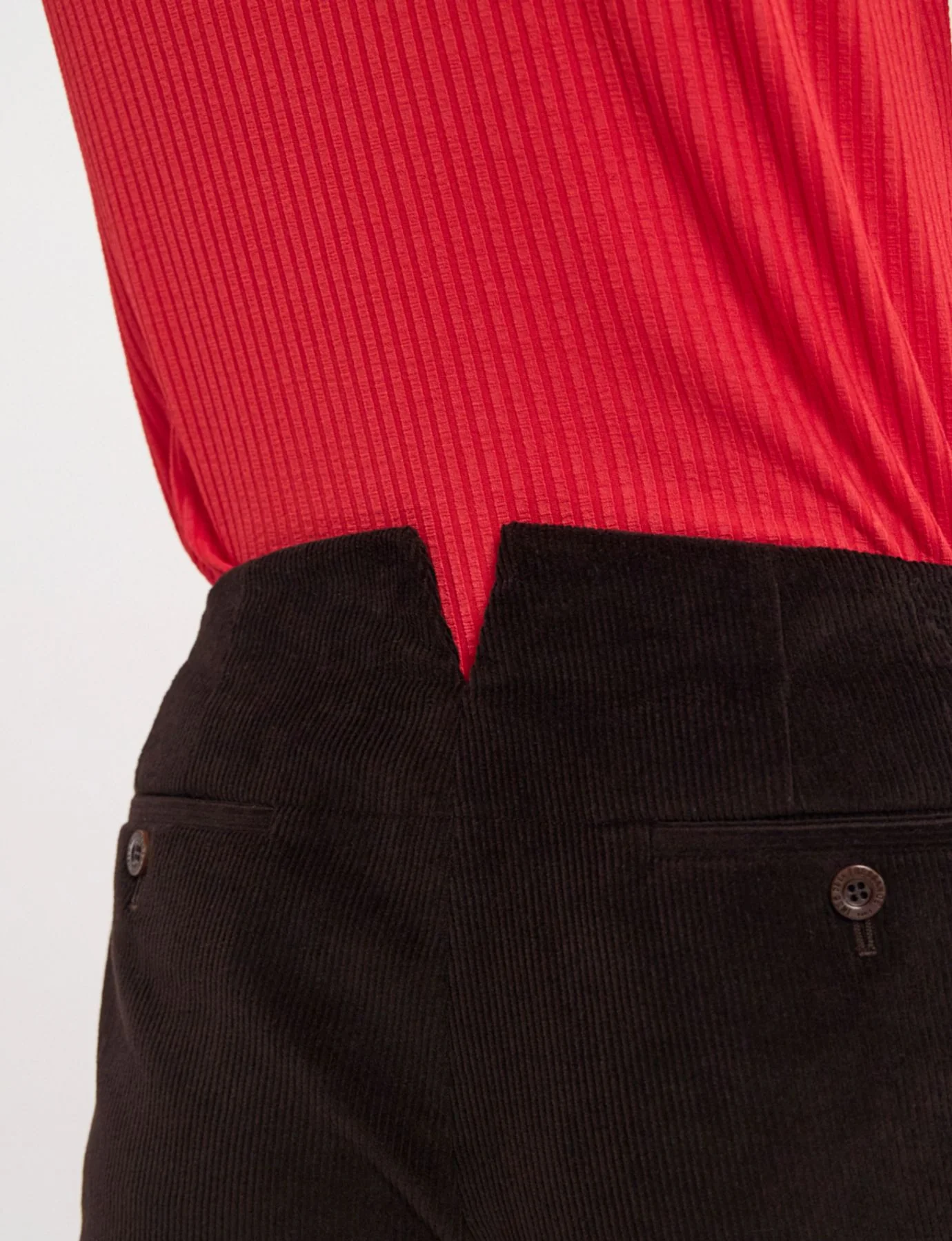 Pantalon Gabriel en velours milleraies marron - Image 7