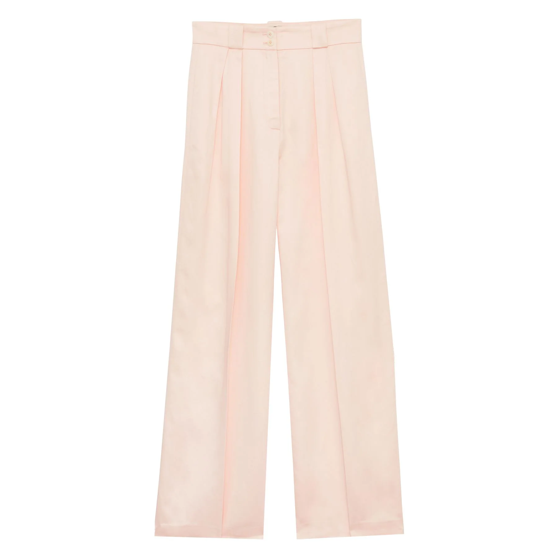 Pantalon Marlène en lin mélangé rose pâle