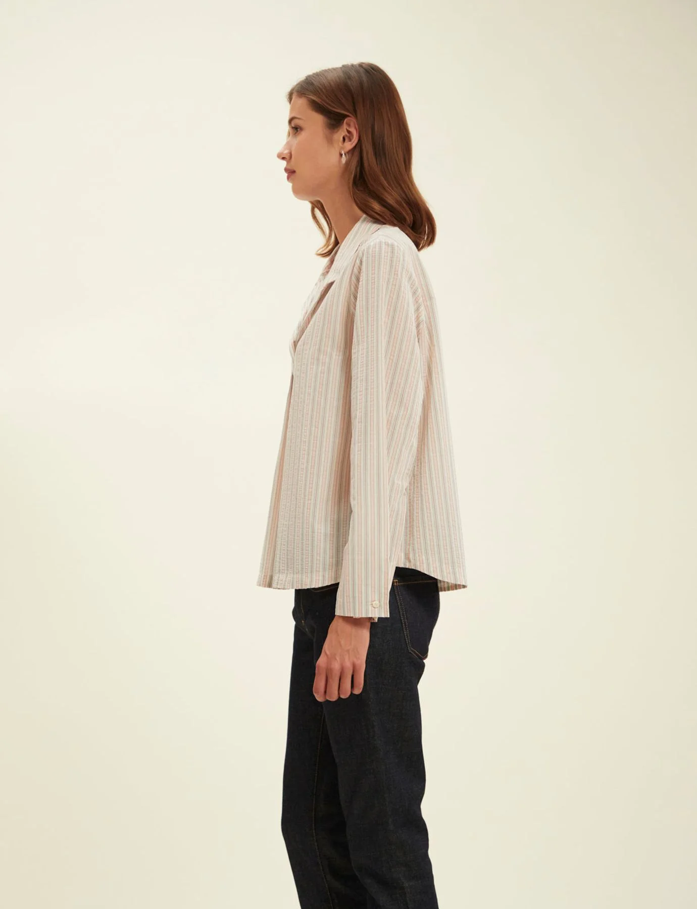 Blouse Noa écrue à rayures - Image 5
