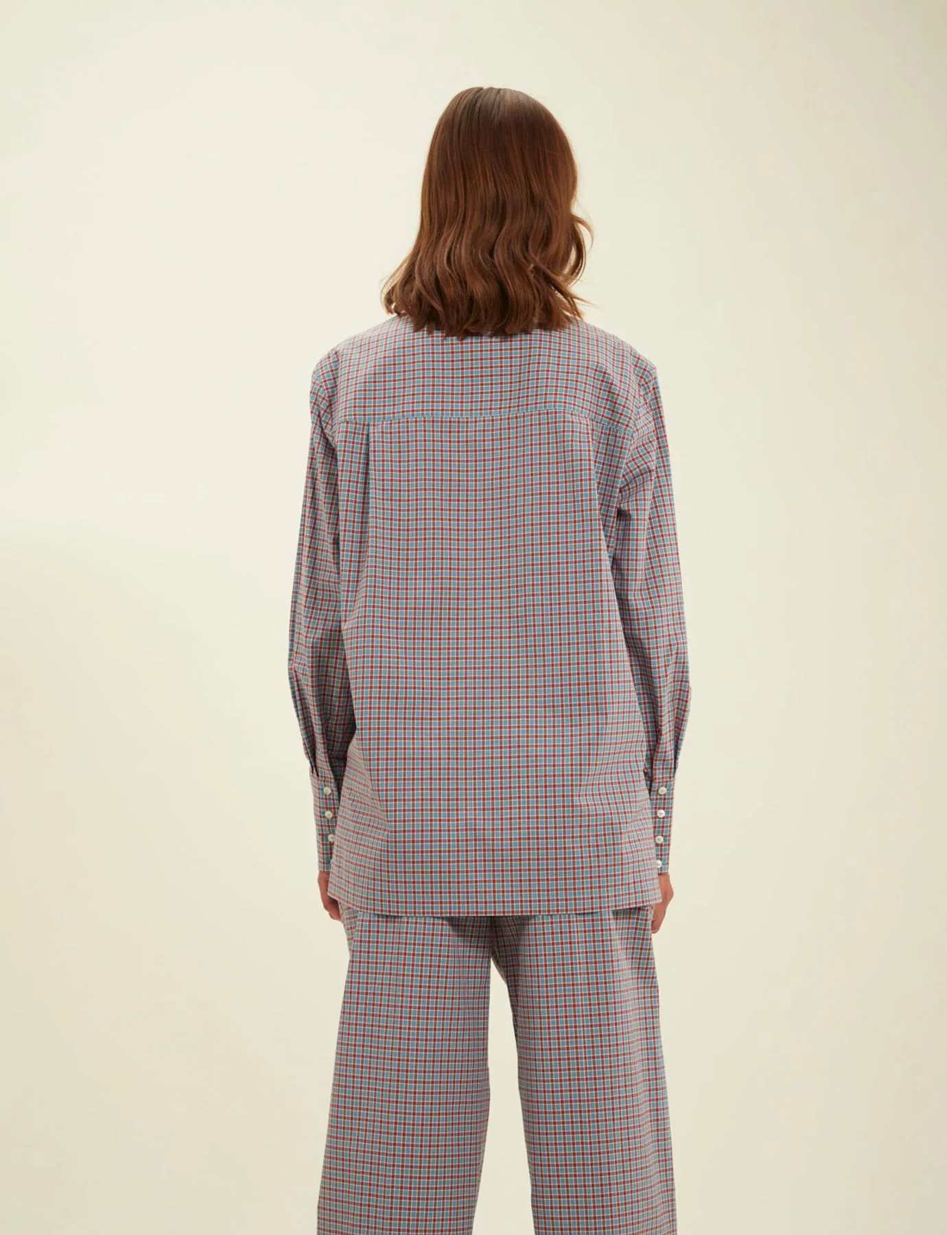 Chemise Falco turquoise à carreaux - Image 4