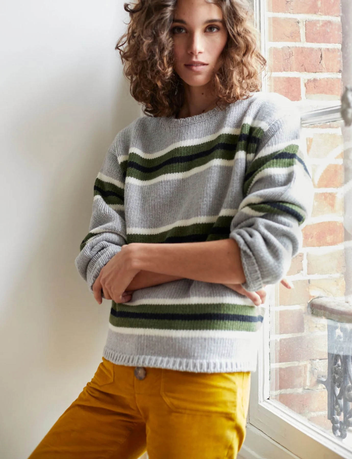 Pull Elina gris/ vert laine - Image 5