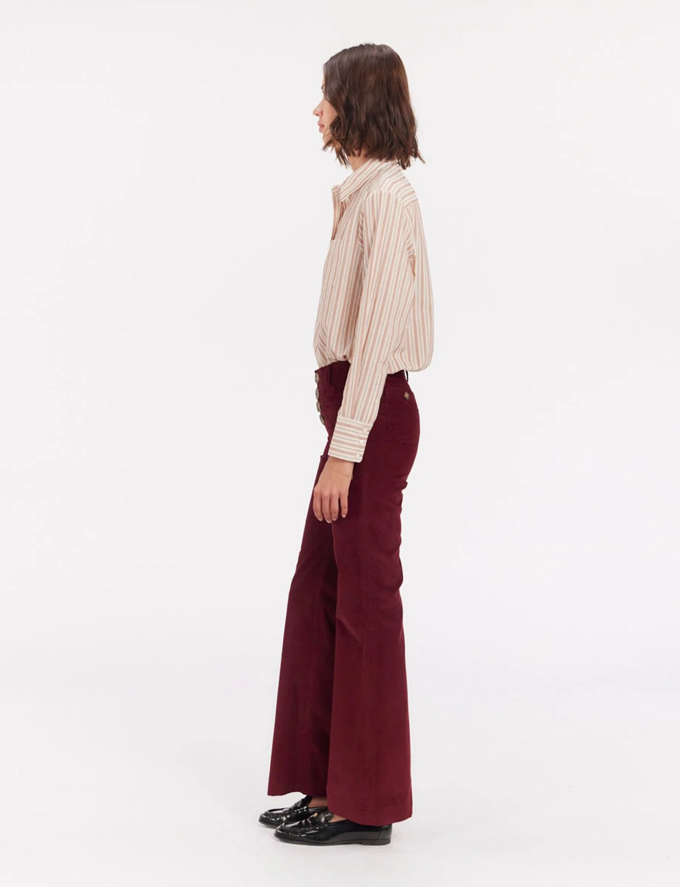 Pantalon Charlotte velours prune - Image 3