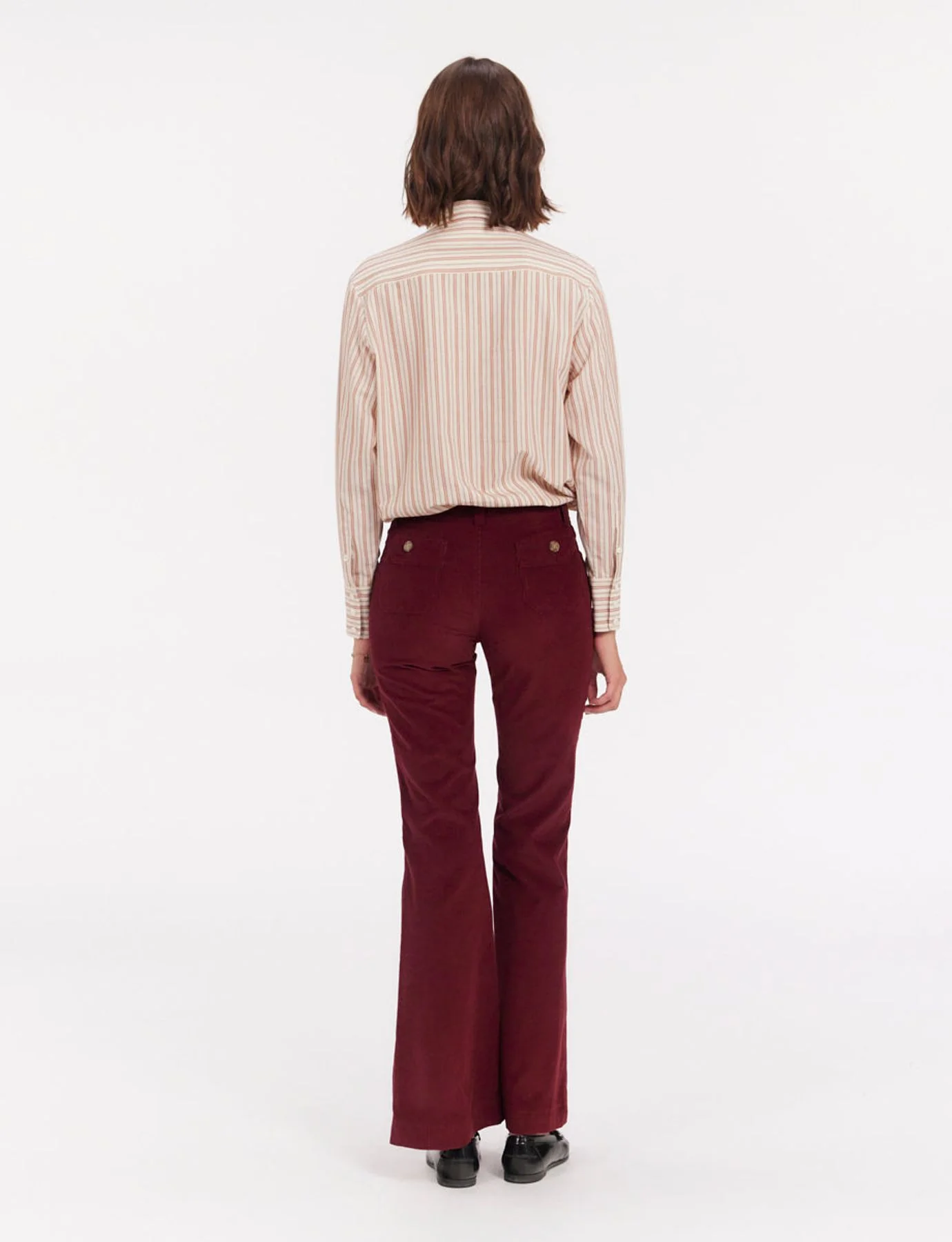 Pantalon Charlotte velours prune - Image 4