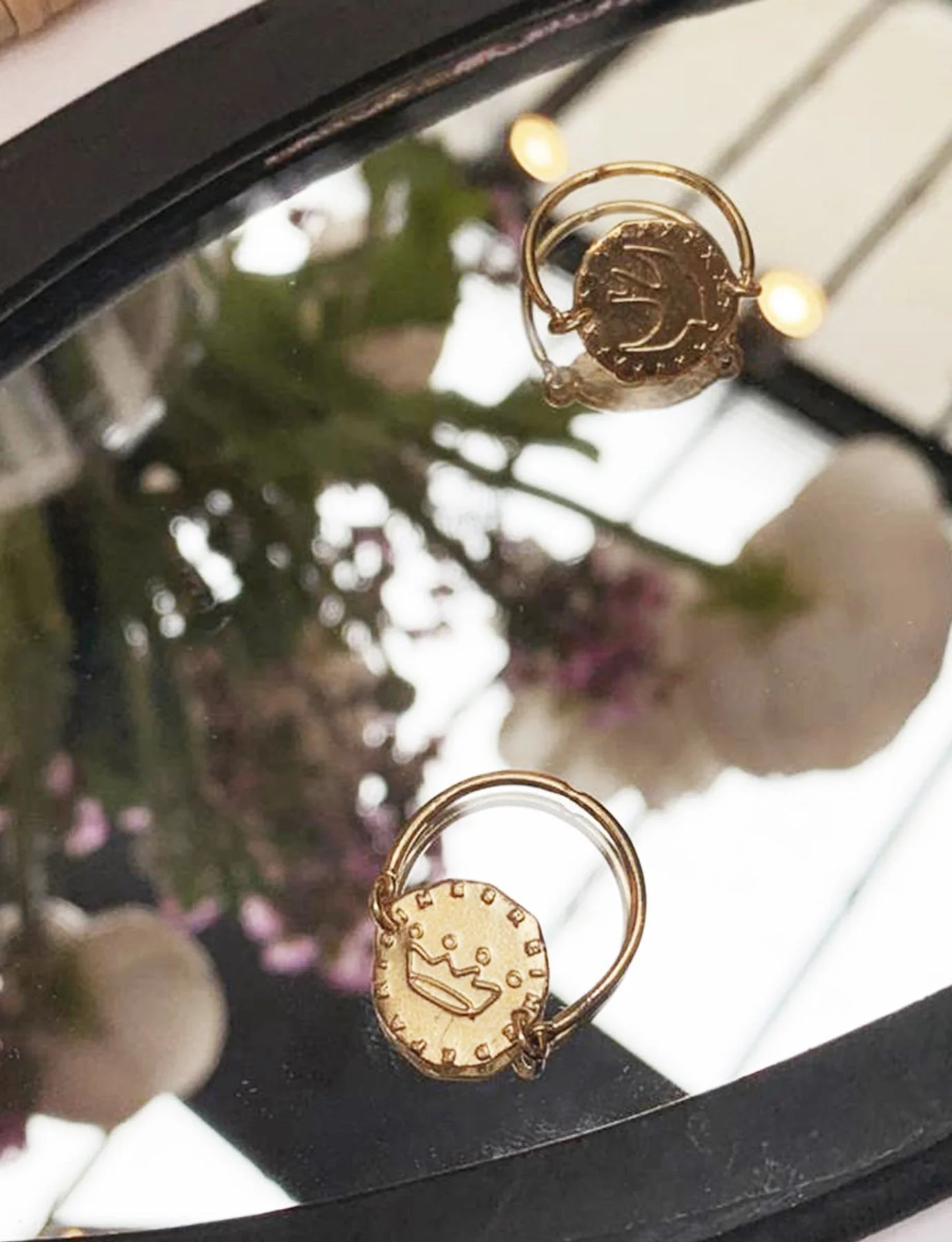 Bague Lutèce motif colombe plaqué or - Image 3