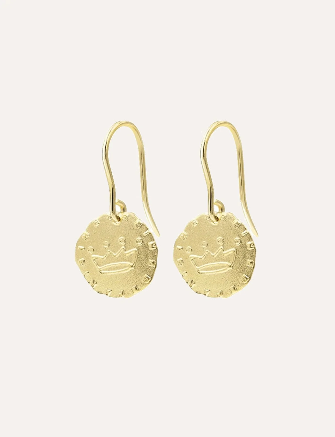 Boucles Lutèce motif Couronne plaqué or