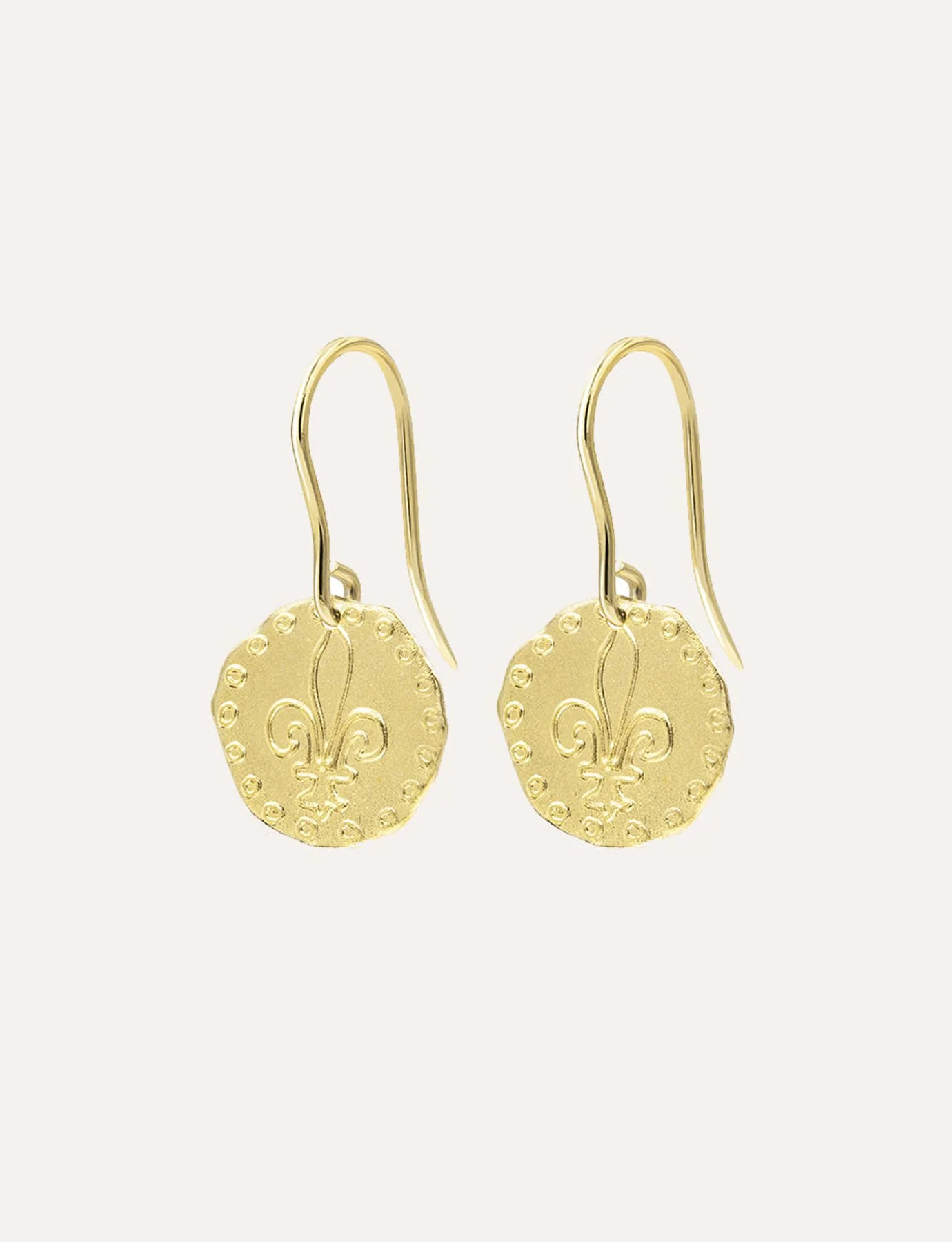 Boucles Lutèce motif Lys plaqué or - Image 2