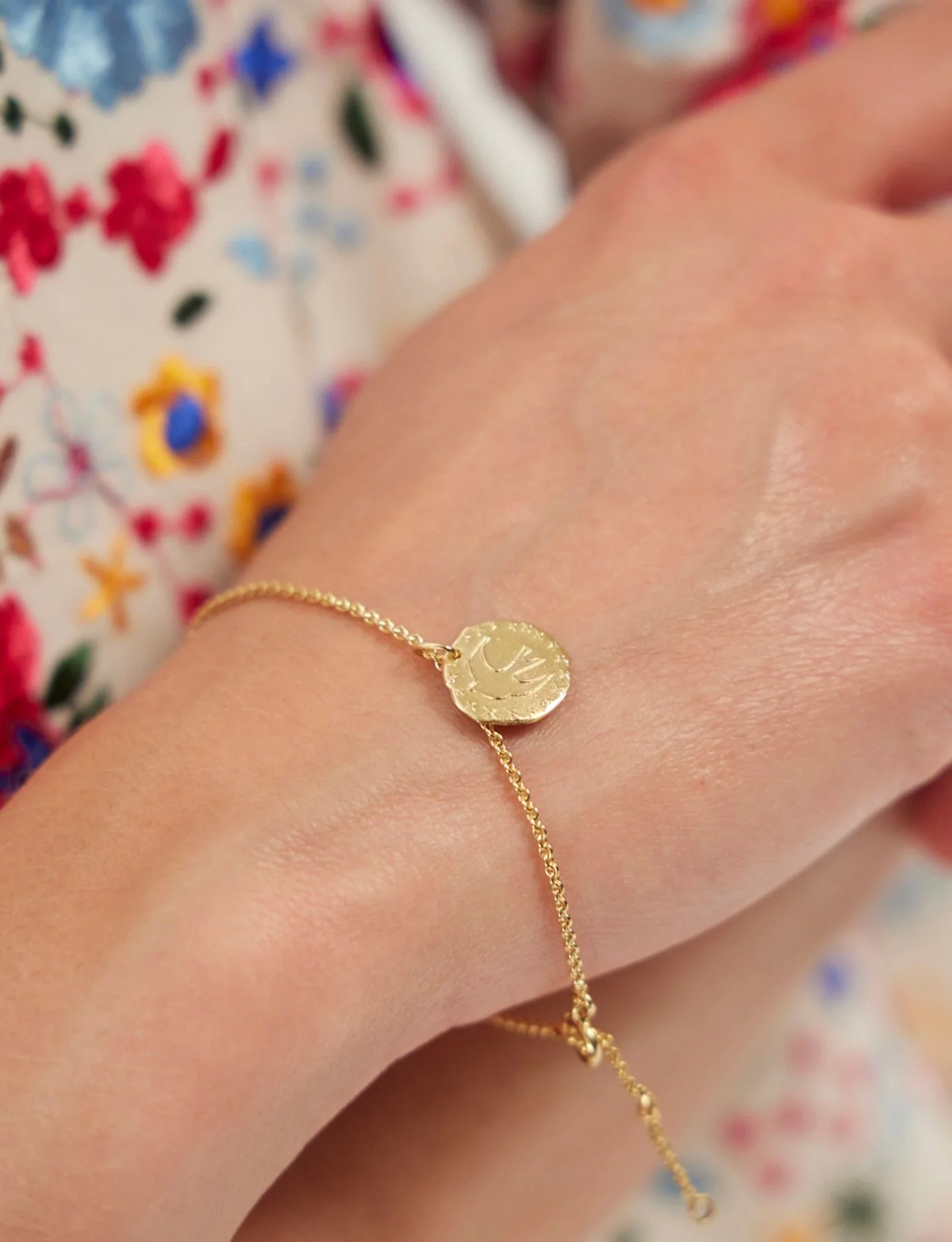 Bracelet Lutèce motif Colombe plaqué or - Image 2