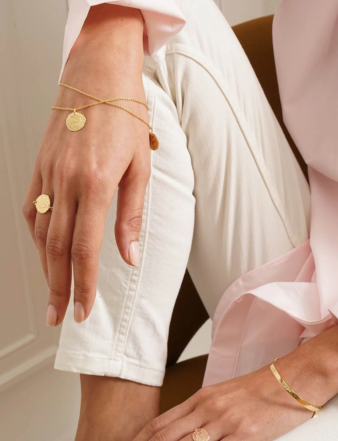 Bracelet Lutèce motif Soleil plaqué or - Image 3