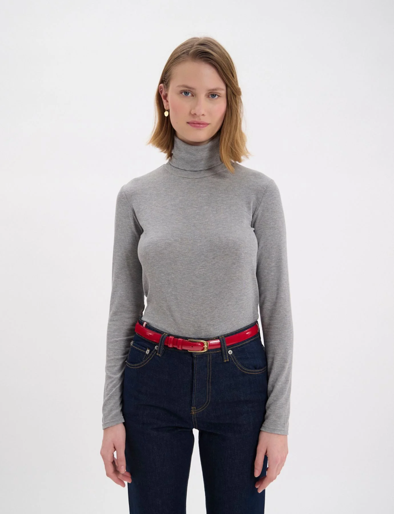 Ceinture Aurelia cuir vernis rouge - Image 3