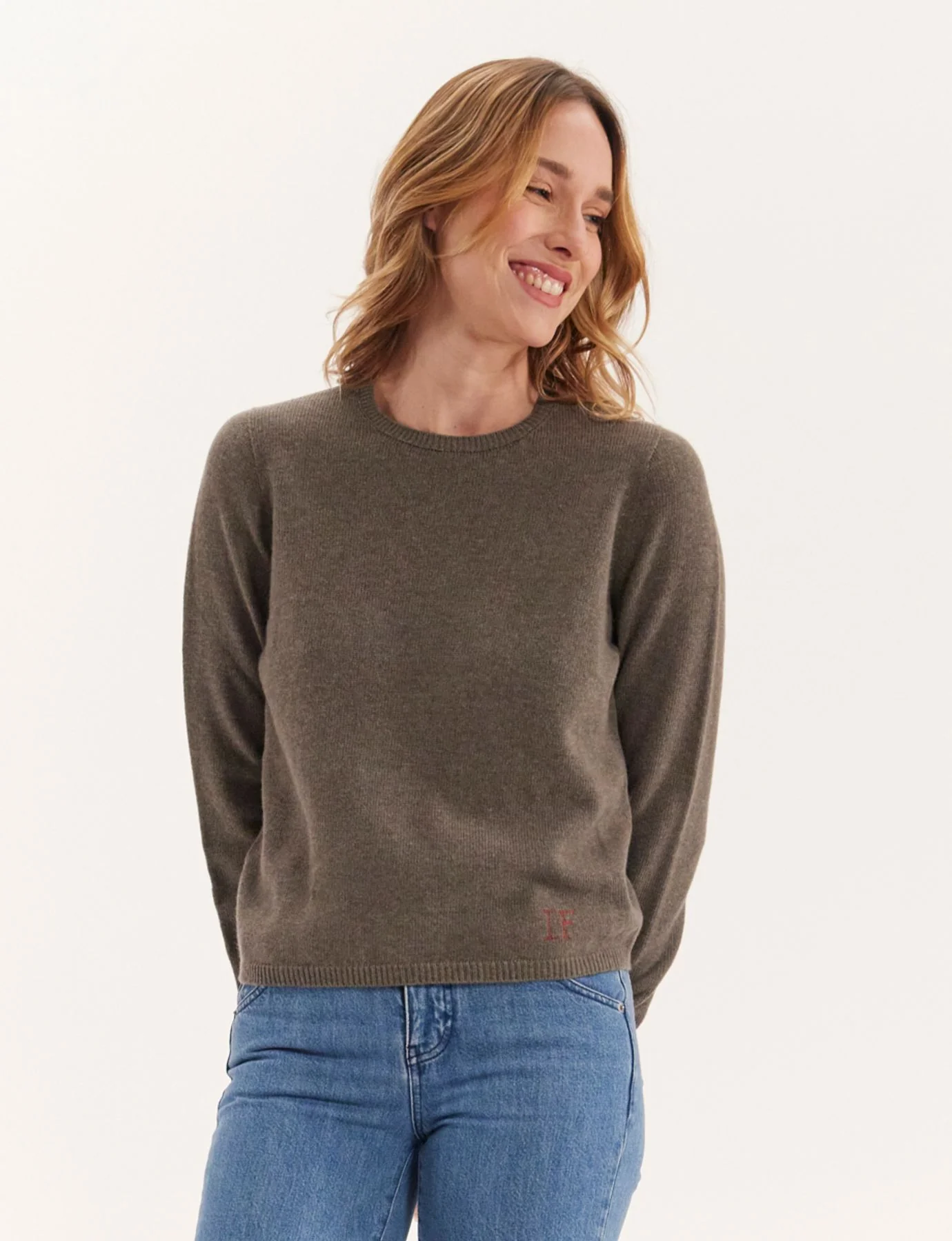 Pull Angelina laine et cachemire kaki - Image 2