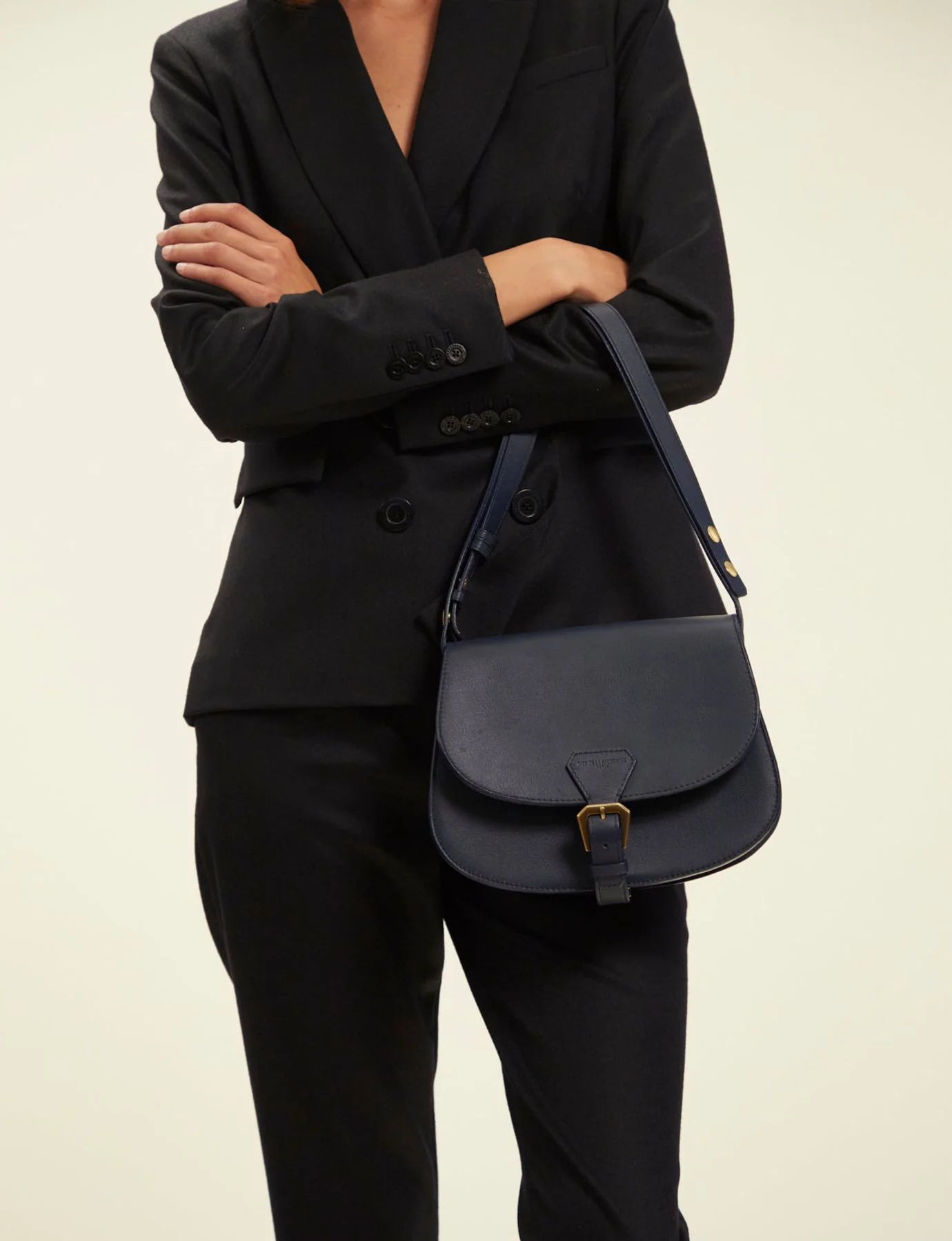 Sac à main flâneur bleu marine - Image 6