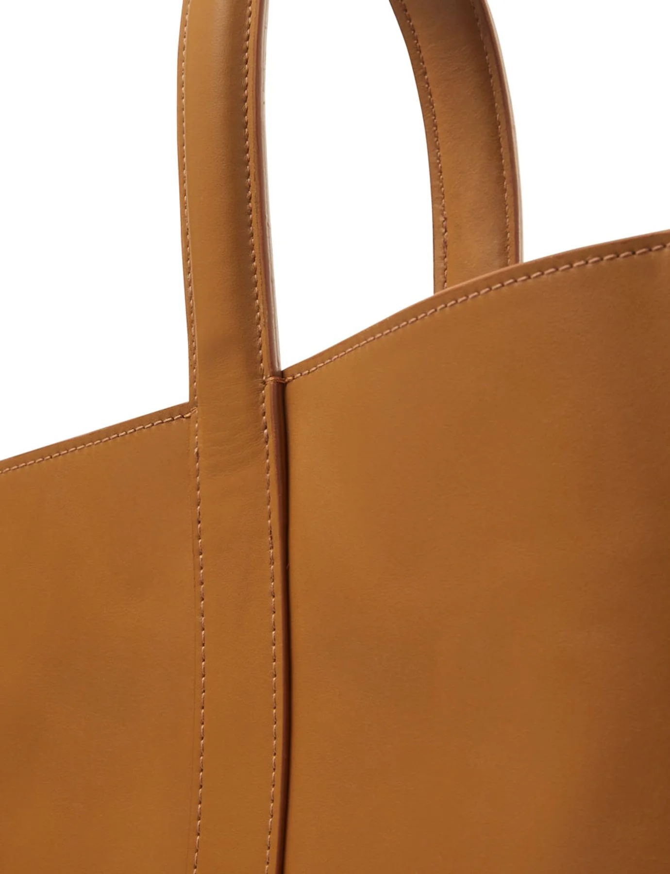 Sac cabas cuir Léonore petit format camel - Image 2