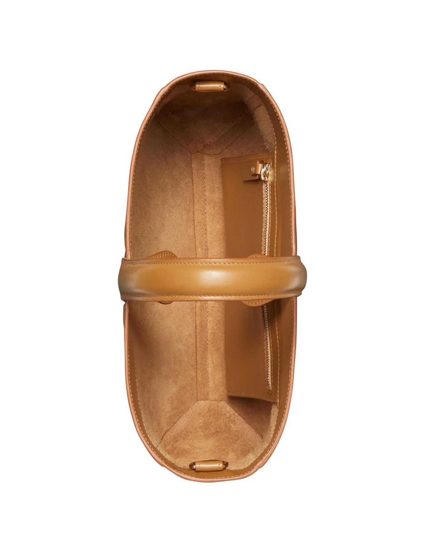 Sac cabas cuir Léonore petit format camel - Image 3