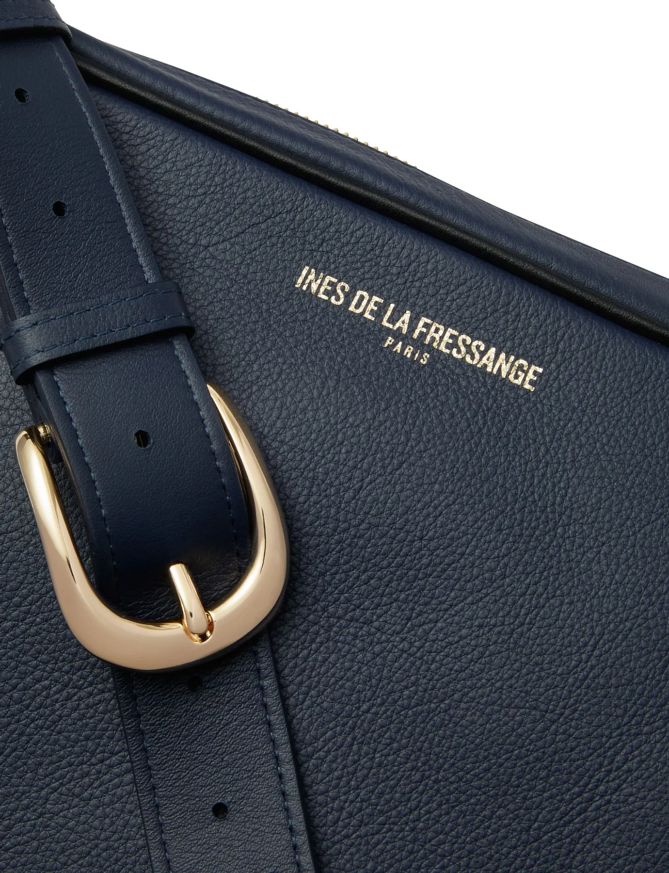Sac Marcia grand modèle marine piping noir - Image 4