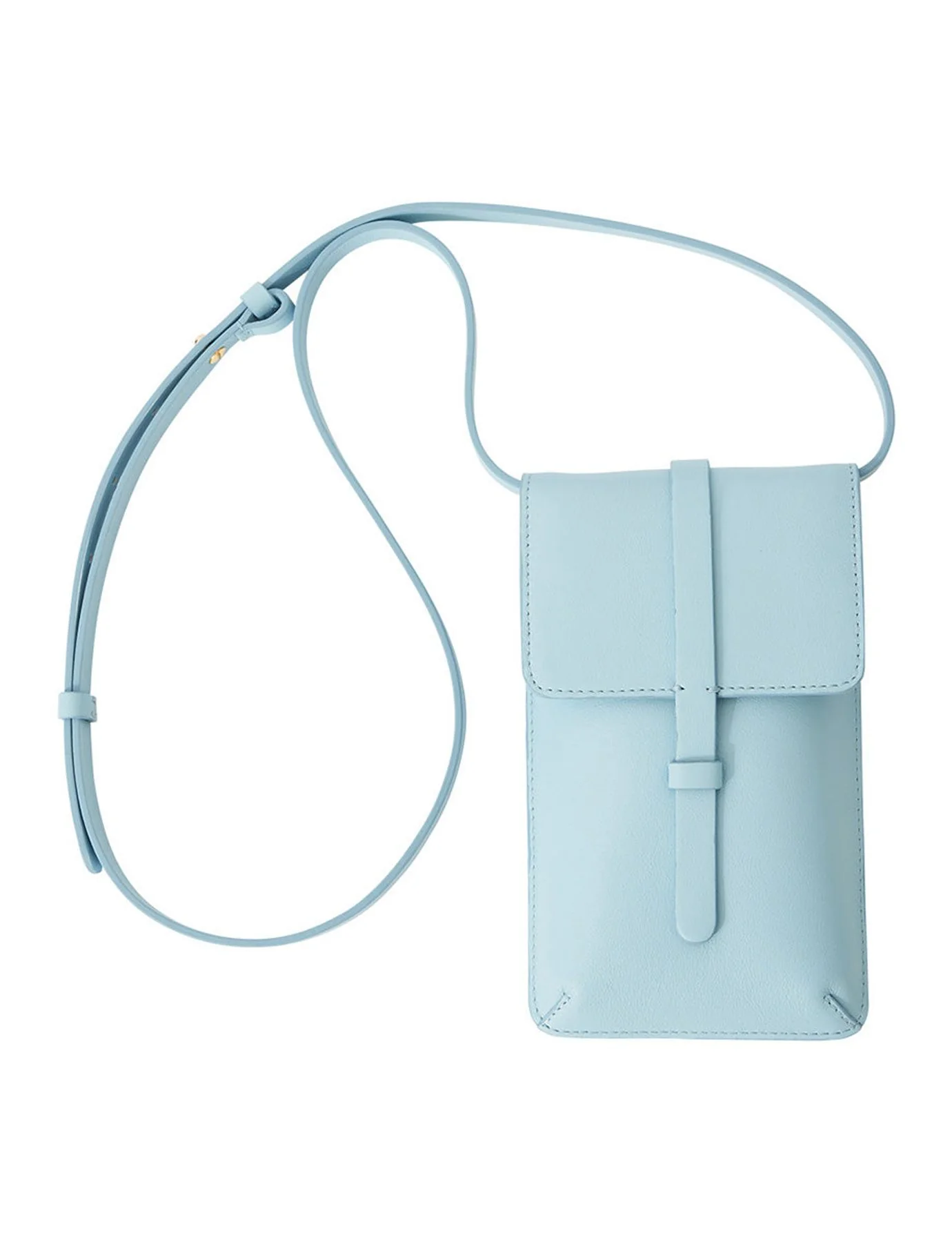 Smartphone Bag Léonore cuir bleu ciel