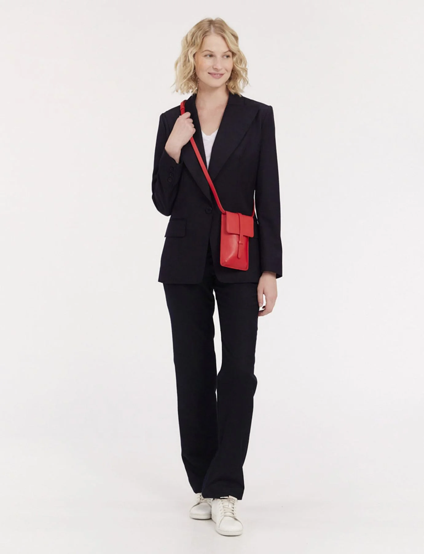 Smartphone Bag Léonore cuir rouge - Image 6