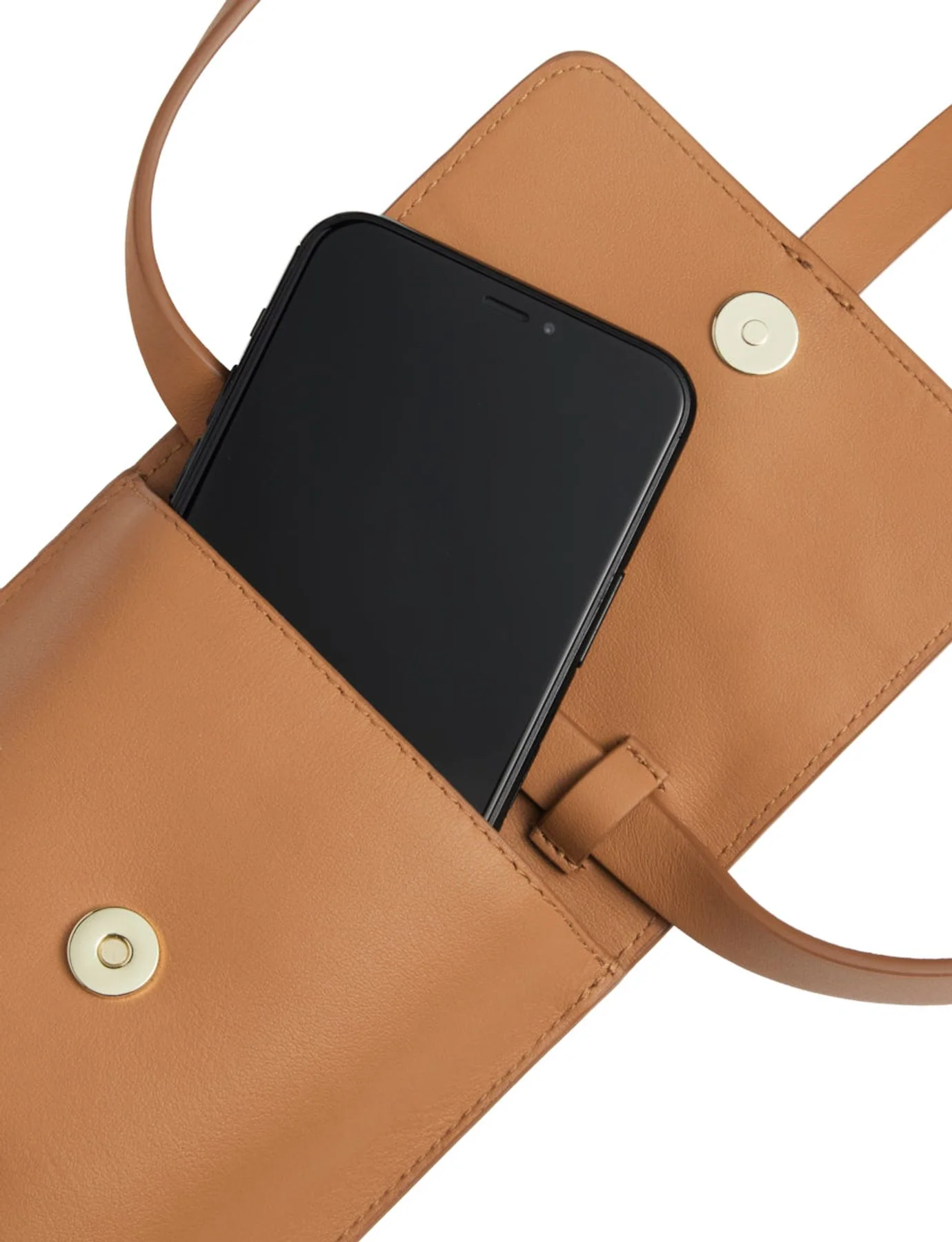 Smartphone Bag Léonore cuir camel - Image 7