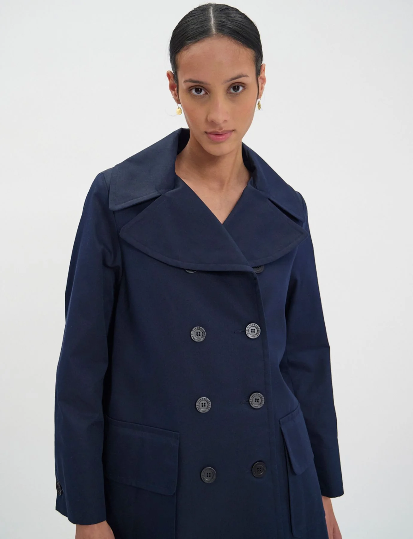 Caban Séraphine bleu Navy léger - Image 2