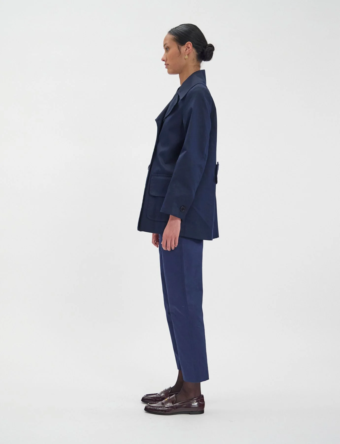 Caban Séraphine bleu Navy léger - Image 3