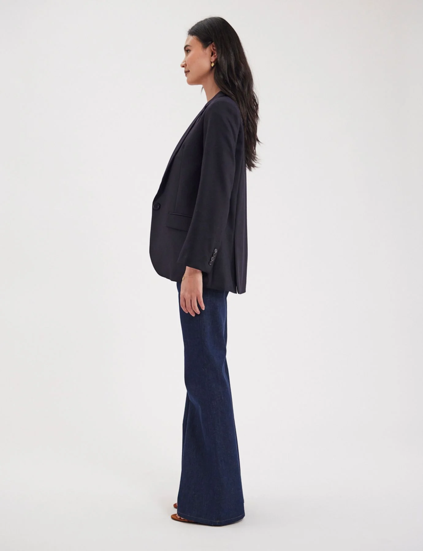 Veste Bruna bleue foncée en laine - Image 3