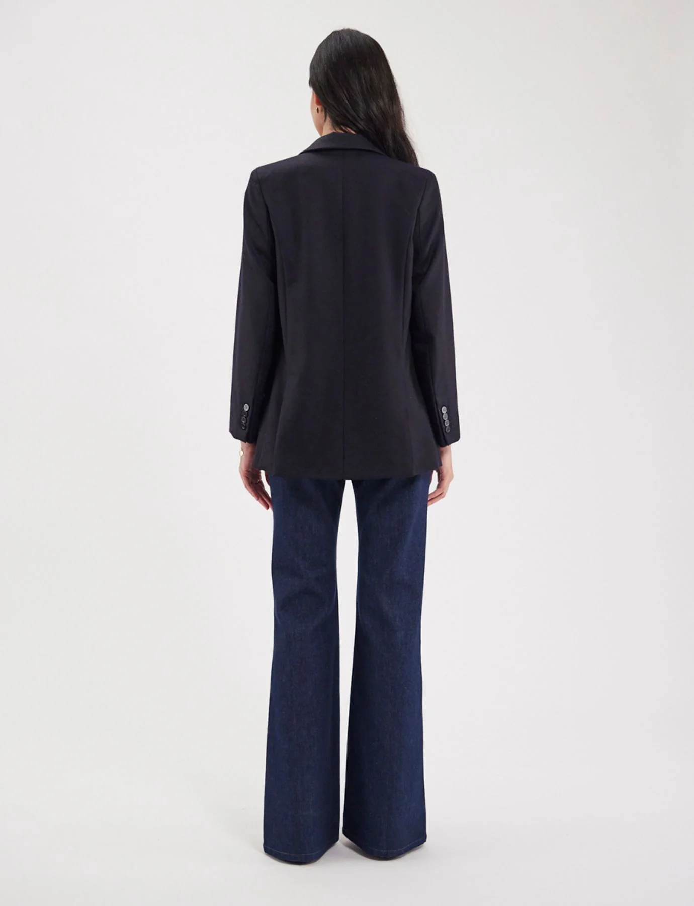 Veste Bruna bleue foncée en laine - Image 4
