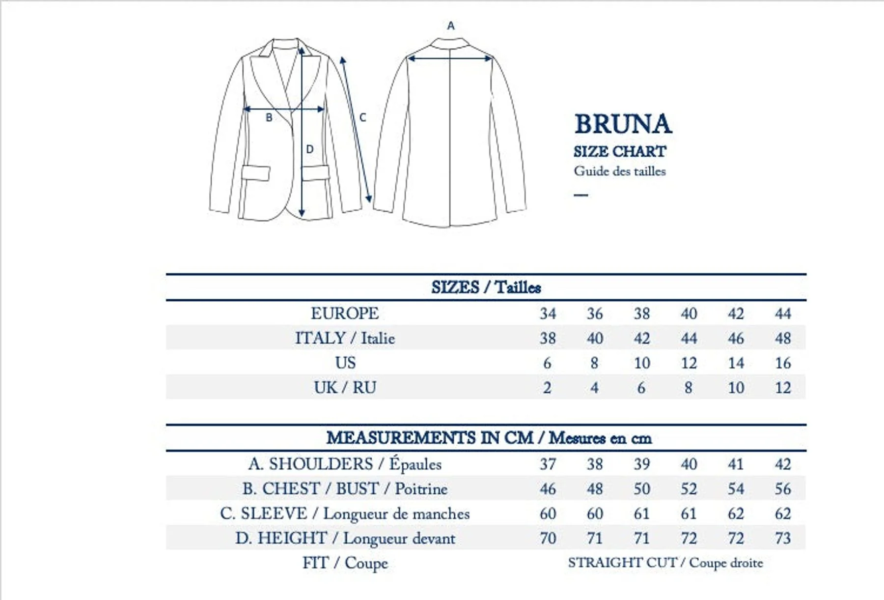Veste Bruna bleue foncée en laine - Image 6