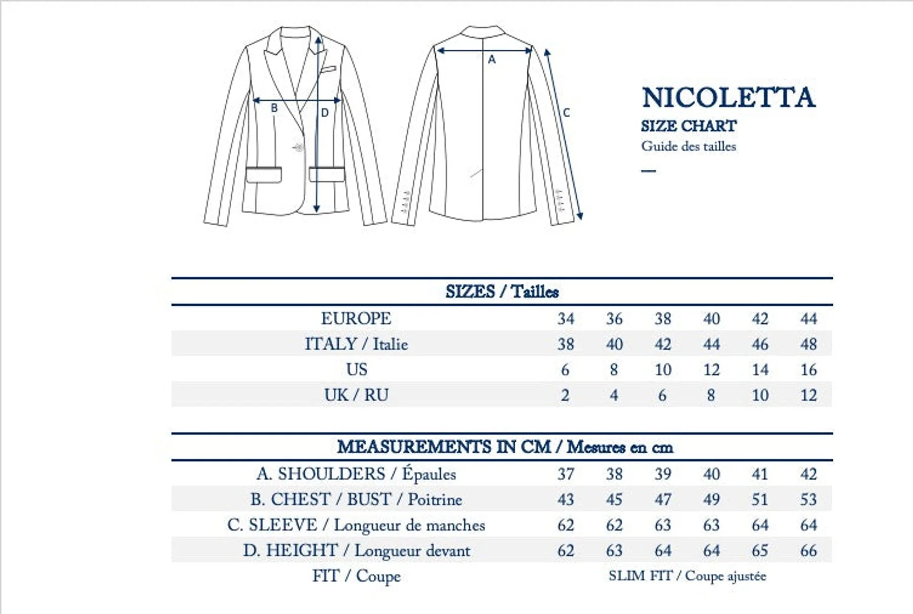 Veste Nicoletta en laine bleu marine - Image 6