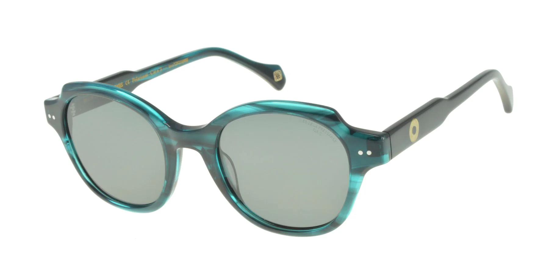 Lunettes de soleil Julianne vert translucide