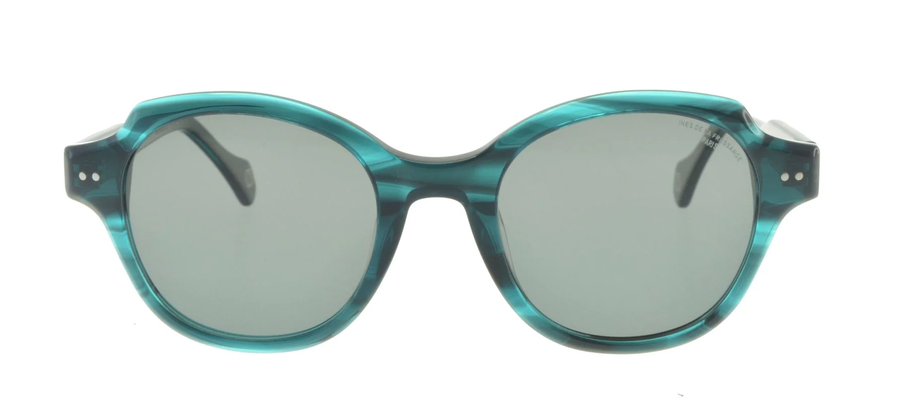 Lunettes de soleil Julianne vert translucide - Image 2