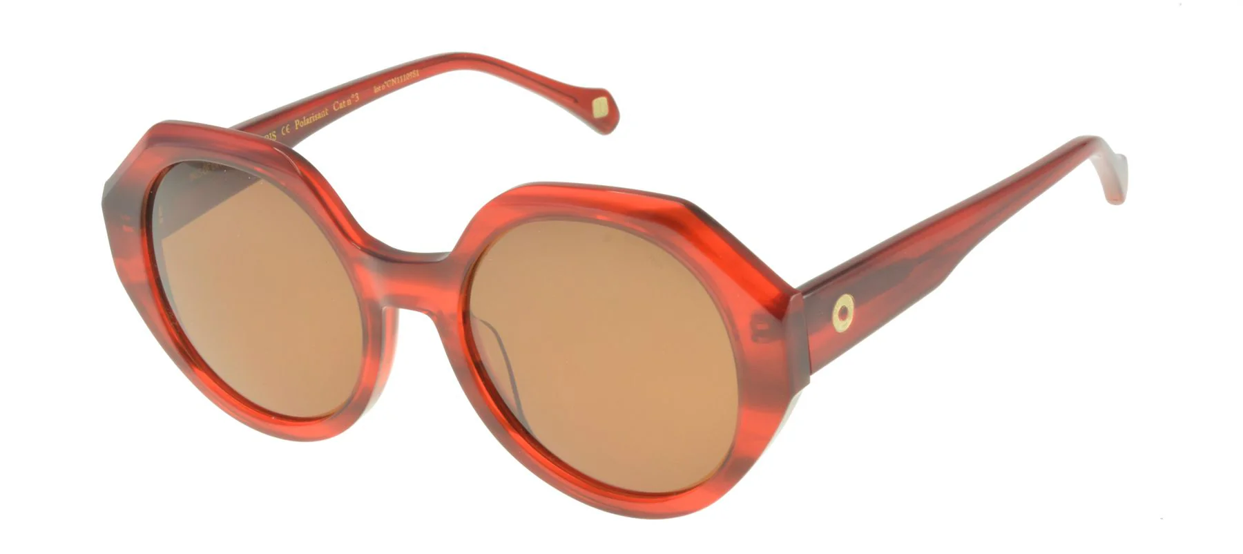 Lunettes de soleil Ornella rouges marbrées