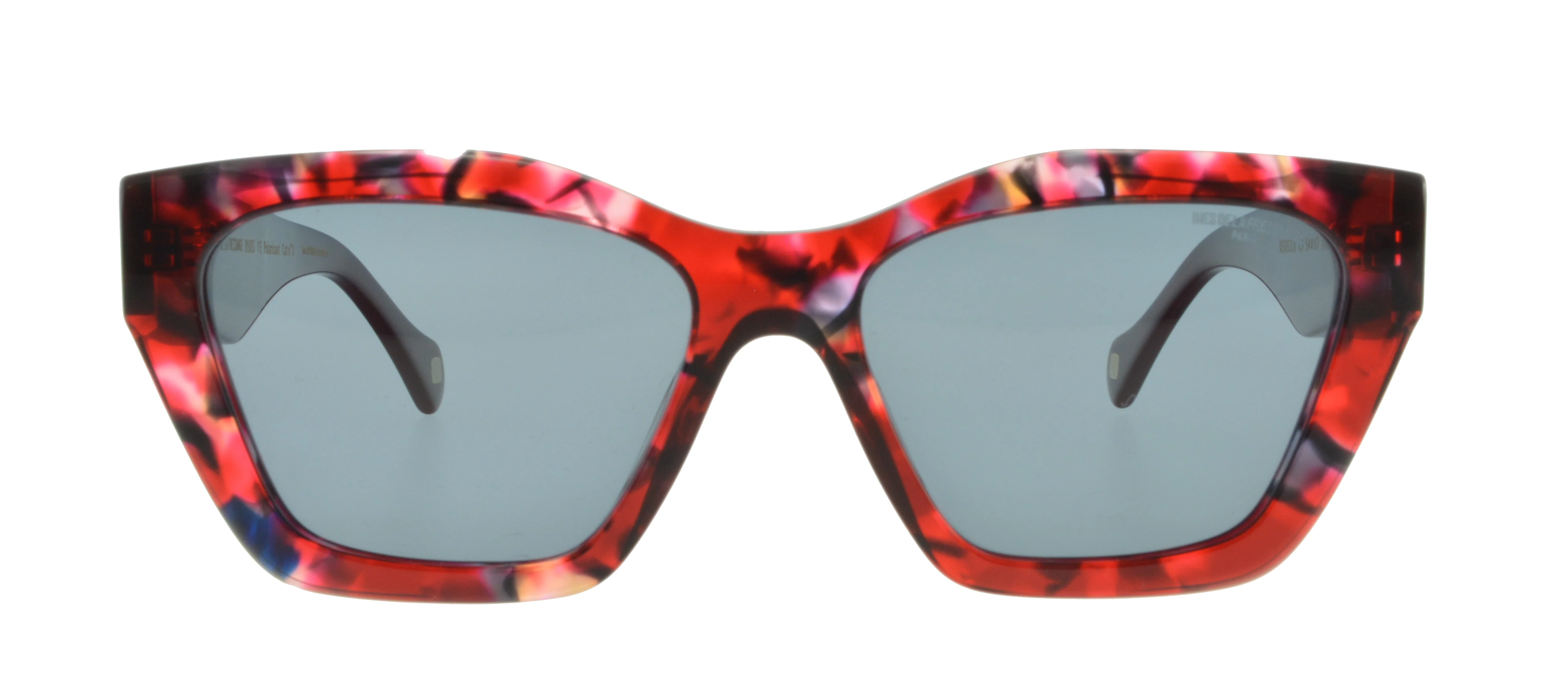 Lunettes de soleil Rebecca rouge texture
