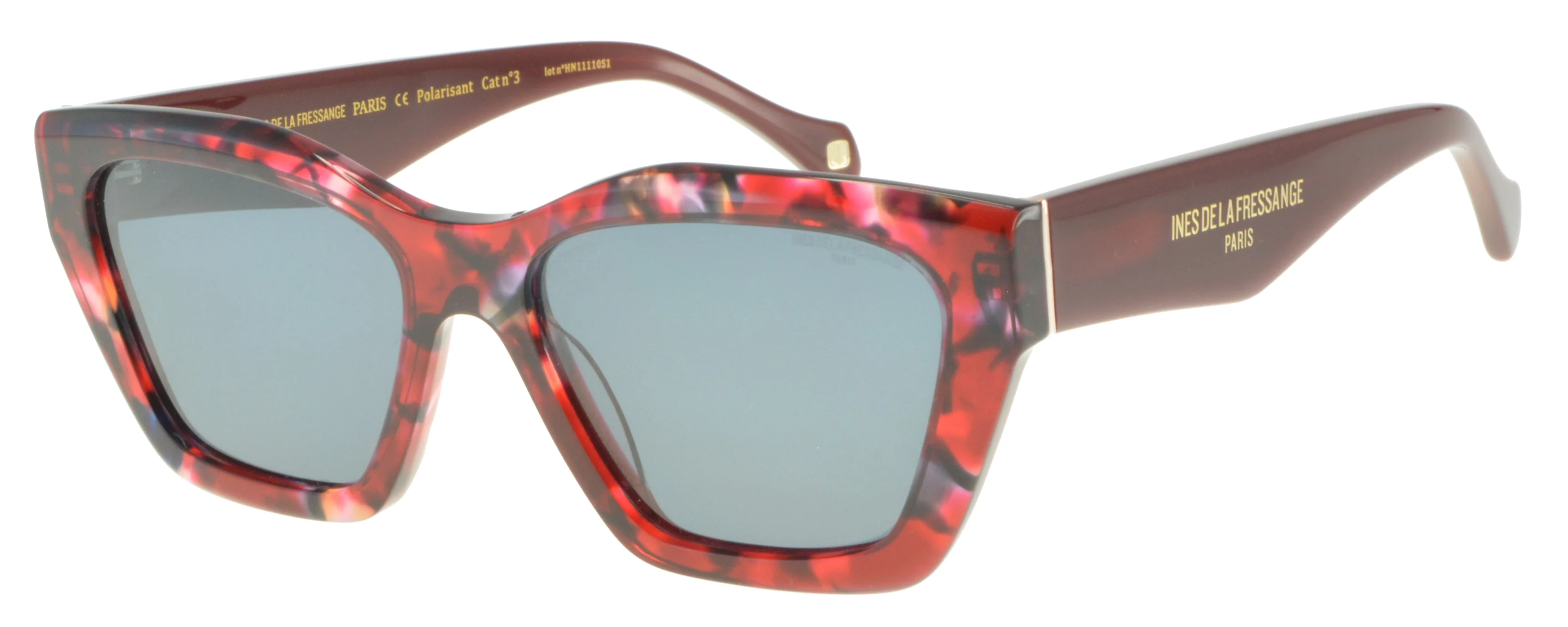 Lunettes de soleil Rebecca rouge texture - Image 2