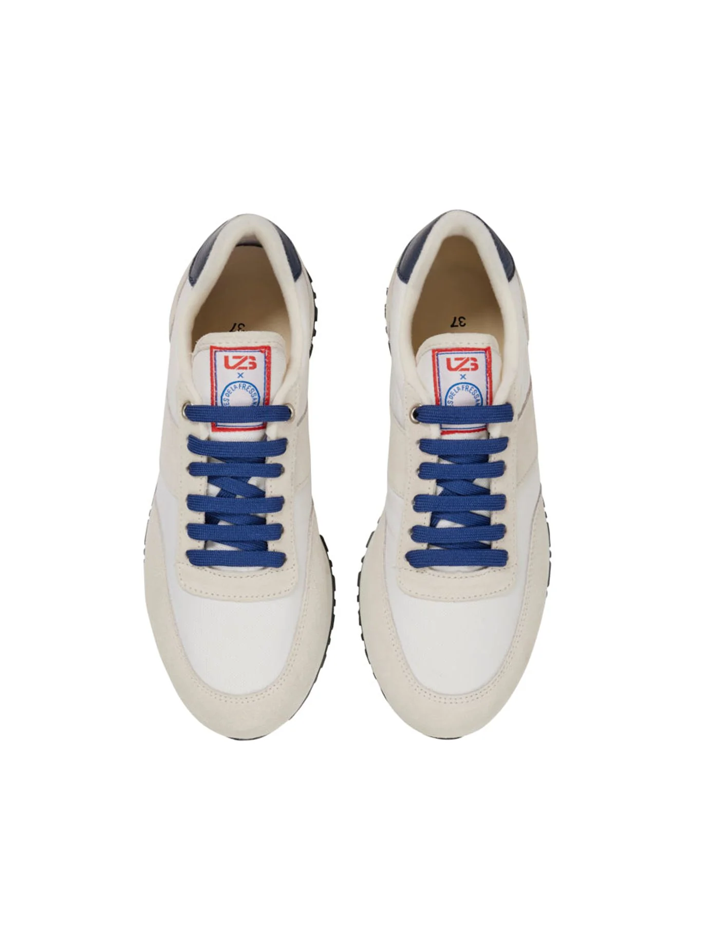 Baskets "77" UZS x Ines de la Fressange Unisexe blanc/beige/bleu - Image 4