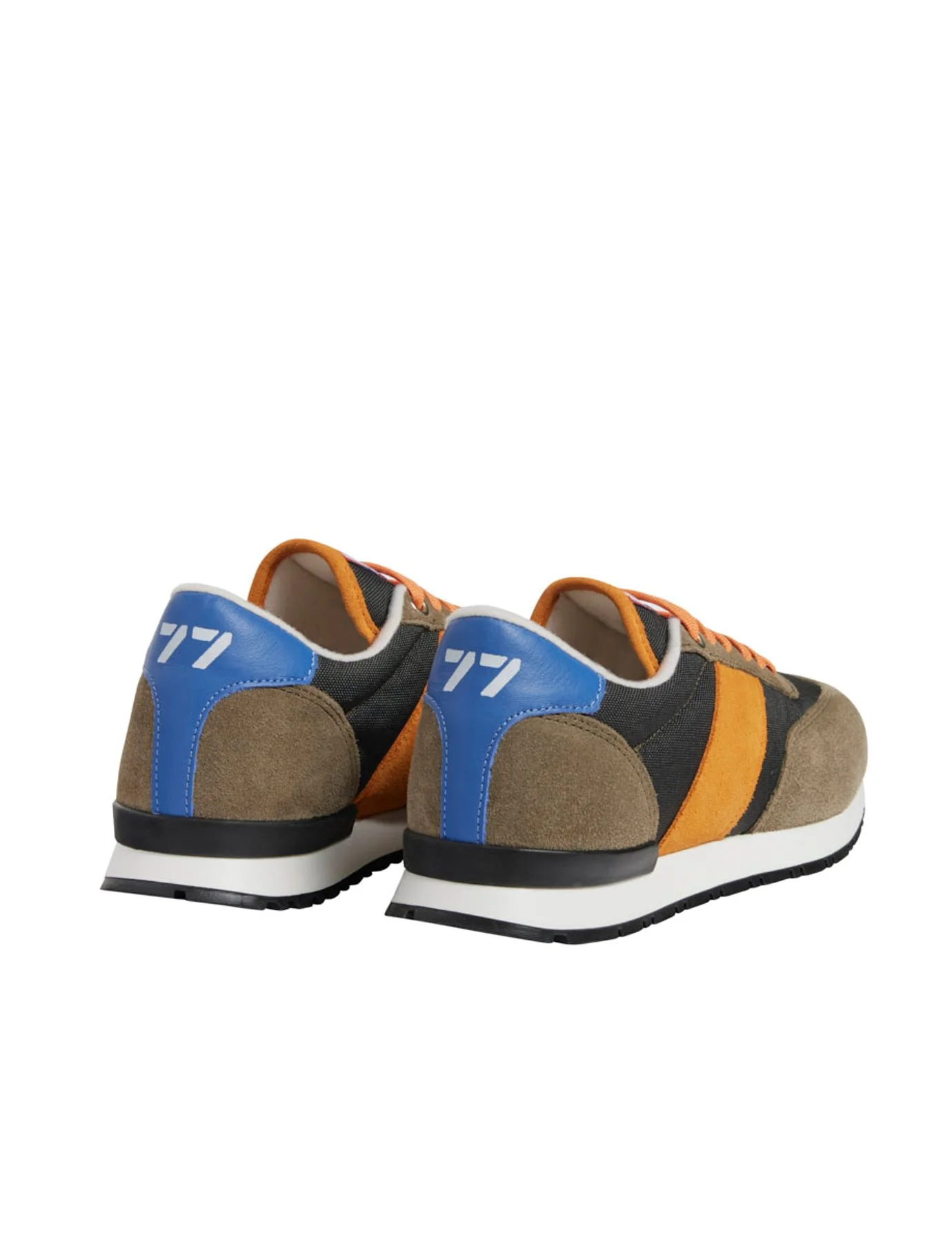 Baskets "77"  Unisexes kaki/orange/bleu UZS x Ines - Image 3